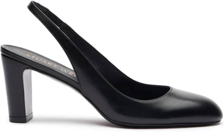 Stuart Weitzman Stijlvolle Slingback Pump met Amandelvormige Neus Black Dames