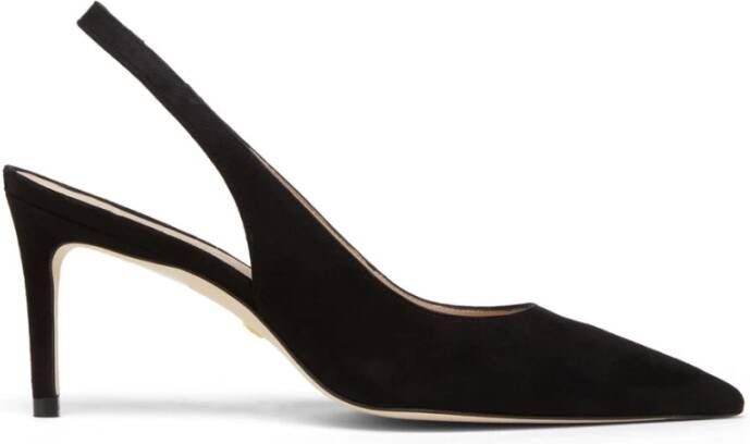 Stuart Weitzman Stijlvolle Suede Slingback Pump Black Dames