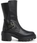 Stuart Weitzman Stoere Moto Bootie met Hardware Accents Black Dames - Thumbnail 1