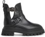 Stuart Weitzman Stoere Moto Bootie met Metalen Details Black Dames - Thumbnail 1