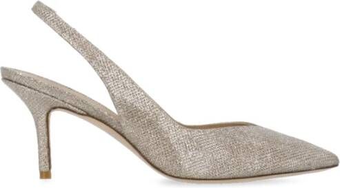 Stuart Weitzman Strass Slingback met Pijl Teen Beige Dames