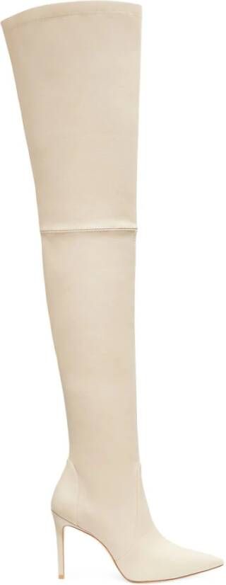 Stuart Weitzman Stretch Overknee Laars Beige Dames