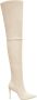 Stuart Weitzman Stretch Overknee Laars Beige Dames - Thumbnail 1