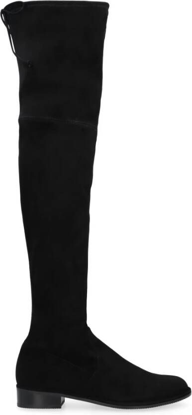 Stuart Weitzman Stretch Suède Overknee Laarzen Black Dames