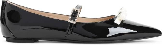 Stuart Weitzman Zwarte Ballerina's Elegante Schoenen Black Dames