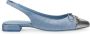 Stuart Weitzman Strik Slingback Platte Blue Dames - Thumbnail 1