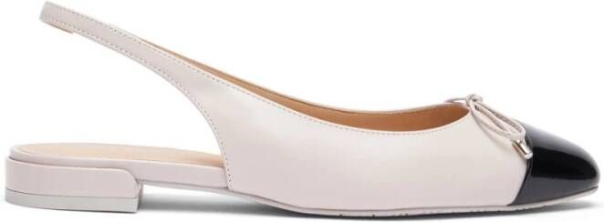 Stuart Weitzman Strik Slingback Platte White Dames