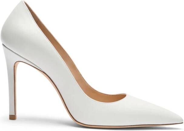 Stuart Weitzman Stuart 100 Pomp White Dames