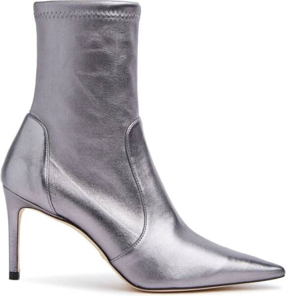 Stuart Weitzman 85 Stretch Bootie Perfecte pasvorm strak ontwerp Gray Dames