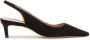 Stuart Weitzman Suede Kitten Heel Slingpump Black Dames - Thumbnail 1