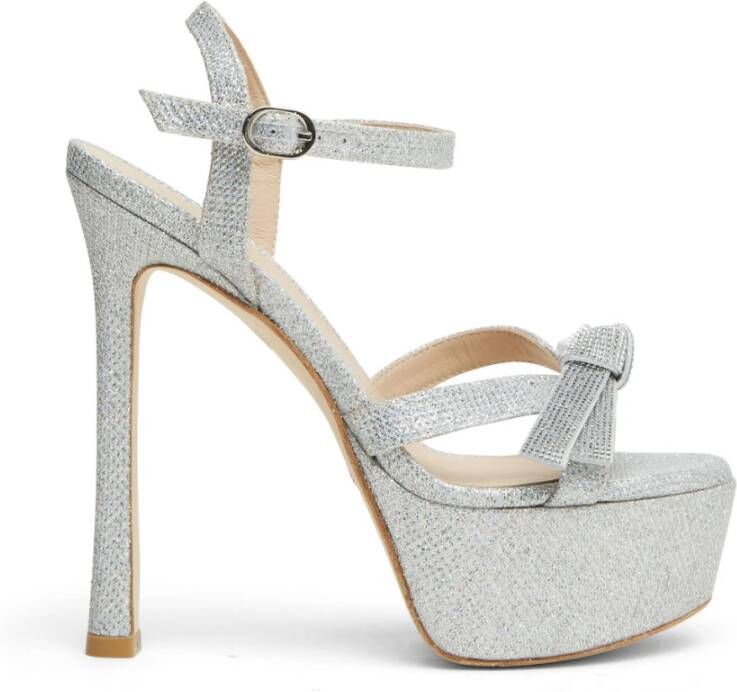 Stuart Weitzman SW Mega BOW Platform Sandal Grijs Dames