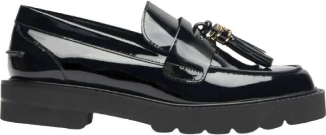 Stuart Weitzman Tassel Loafer met verhoogde zool Black Dames