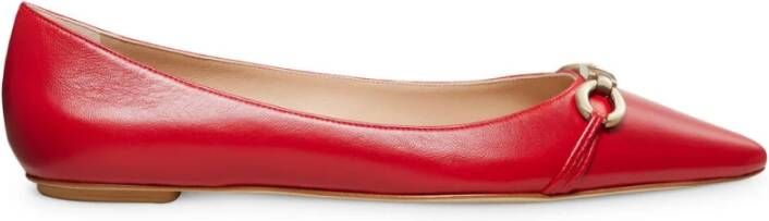 Stuart Weitzman Tijdloze Verfijning: Emilia SW Signature Flat Red Dames