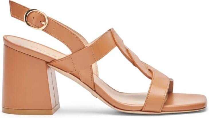 Stuart Weitzman Twisted Strap Sandal Brown Dames