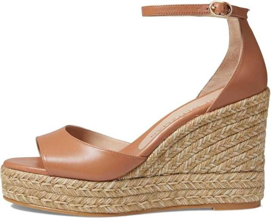 Stuart Weitzman Wig Espadrilles met Stijl Brown Dames