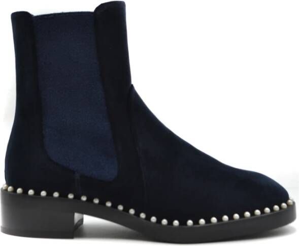 Stuart Weitzman Winterse Stijl Upgrade: Enkellaarzen Blue Dames