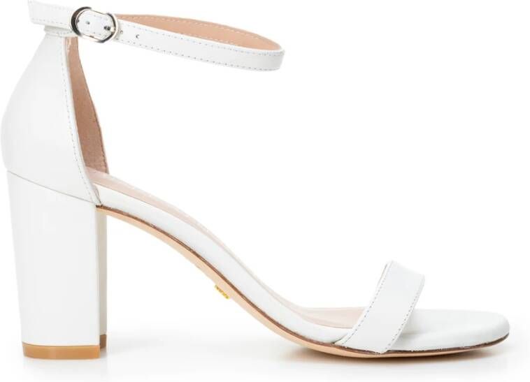 Stuart Weitzman Witte hoge hak sandalen White Dames