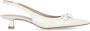 Stuart Weitzman Witte leren slingback met hak White Dames - Thumbnail 1