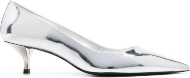 Stuart Weitzman Zilveren Kitten Pump Gray Dames