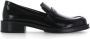 Stuart Weitzman Zwarte Eco Leren Loafers Vierkante Neus Black Dames - Thumbnail 1