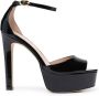 Stuart Weitzman Zwarte elegante platform sandalen Black Dames - Thumbnail 1