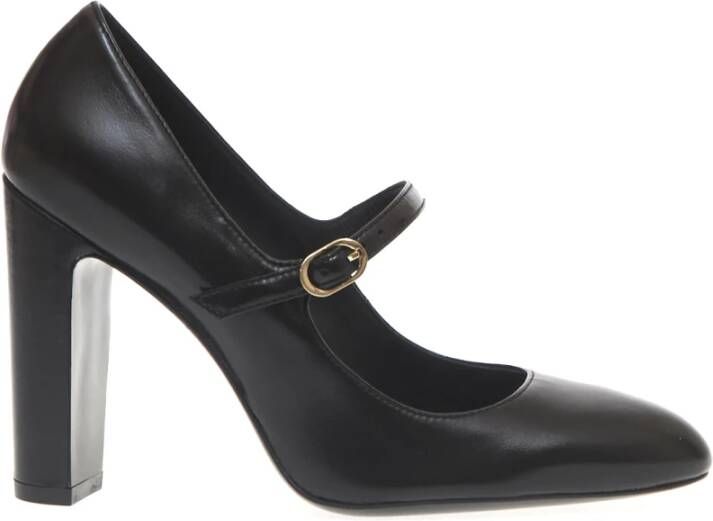 Stuart Weitzman Zwarte Geborstelde Band Decolleté Black Dames