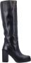 Stuart Weitzman Zwarte Gesloten Leren Kniehoge Laarzen Black Dames - Thumbnail 1