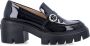 Stuart Weitzman Zwarte Gesloten Loafer met Kristallen Gesp Black Dames - Thumbnail 1