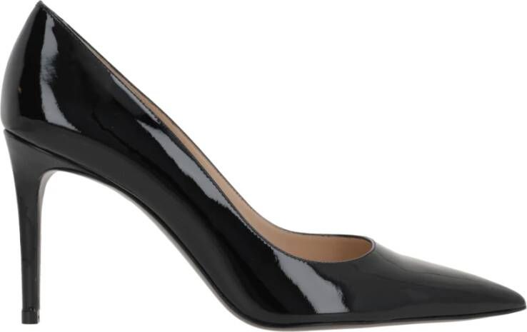 Stuart Weitzman Zwarte Lakleren Stiletto Hakken Black Dames