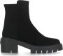 Stuart Weitzman Zwarte Leren Dameslaarzen Ronde Neus Black Dames - Thumbnail 1