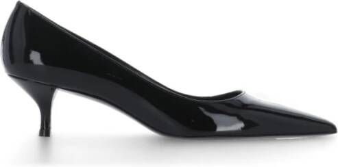 Stuart Weitzman Zwarte Leren Hakken Schoenen Pijl Teen Black Dames