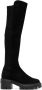 Stuart Weitzman Zwarte leren kniehoge instaplaarzen Black Dames - Thumbnail 1