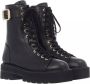 Stuart Weitzman Zwarte Leren Plateau Enkellaarzen Black Dames - Thumbnail 1