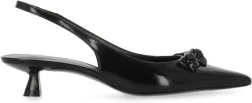 Stuart Weitzman Zwarte leren slingback met pijlneus Black Dames