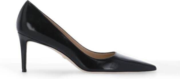 Stuart Weitzman Zwarte Leren Stiletto Hak Schoenen Black Dames