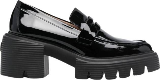 Stuart Weitzman Zwarte Mocassins voor Vrouwen Black Dames