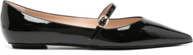 Stuart Weitzman Zwarte platte Mary Janes schoenen Black Dames