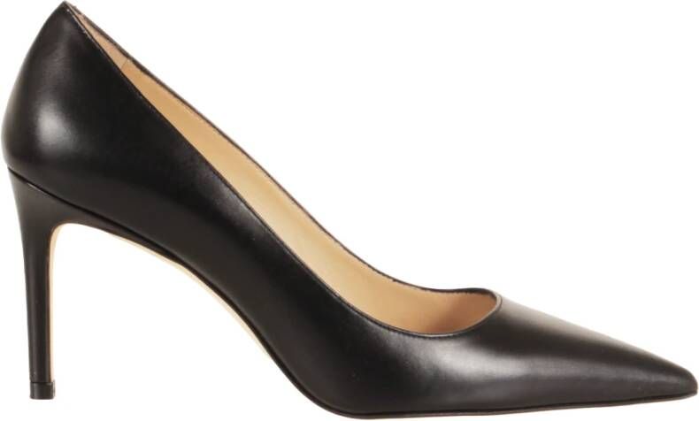 Stuart Weitzman Zwarte puntige neus hoge hak pumps Black Dames