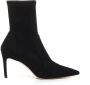 Stuart Weitzman Zwarte Suède Elastische Enkellaars 85mm Hak Black Dames - Thumbnail 1