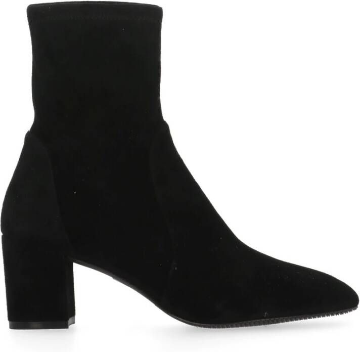 Stuart Weitzman Zwarte Suède Leren Dameslaarzen Black Dames