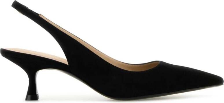 Stuart Weitzman Zwarte suède Naomi pumps 5cm hak Black Dames