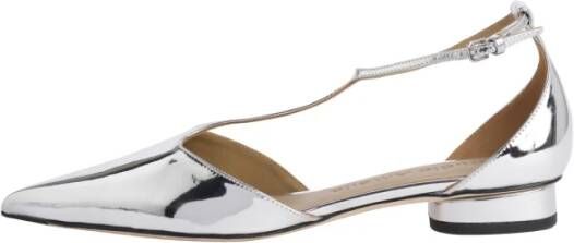 Studio Amelia Zilveren Ballerina Flats Gray Dames