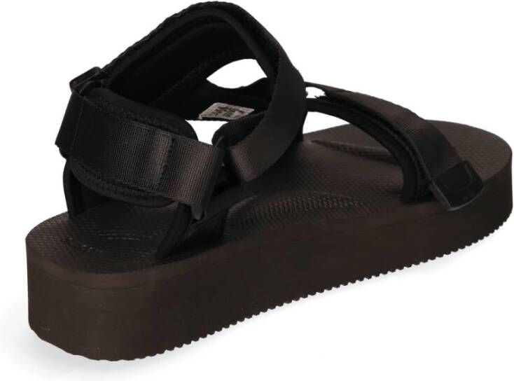 Suicoke Comfortabele Antibacteriële Platte Sandalen Black Heren