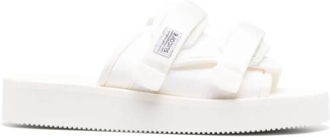 Suicoke Flip Flop Sandalen Wit Moto Stijl White Dames