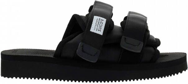 Suicoke Zwarte Moto-Cab Sliders Black Unisex