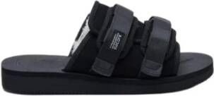 Suicoke Minimalistische zwarte sandalen met Vibram zool
