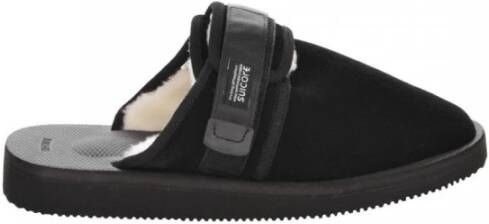 Suicoke Wacht even Zavo Mab Man Leren Sandalen Black Heren