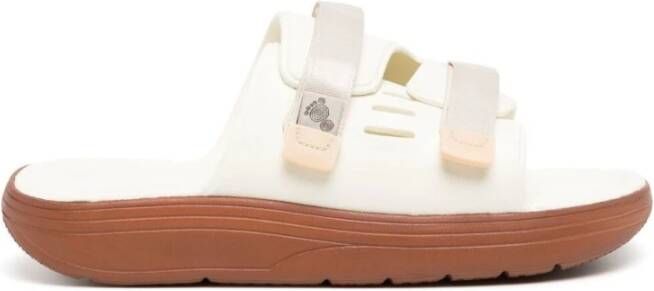 Suicoke Witte rubberen sliders voor heren White Heren