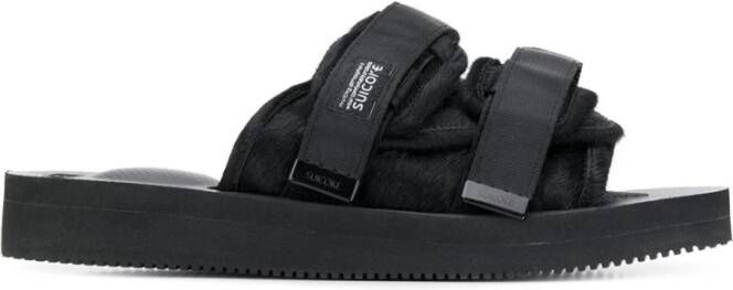 Suicoke Stijlvolle zwarte sliders voor heren Black Heren