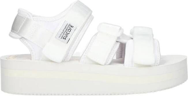 Suicoke Verstelbare Drie-Streep Sandalen White Unisex